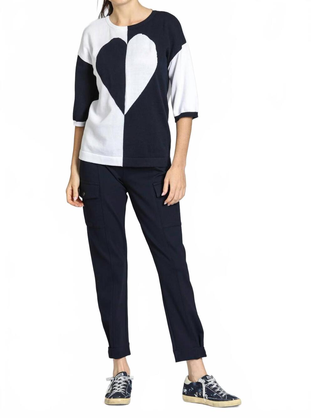 NEW APNY ponte pull-on cargo pant in black